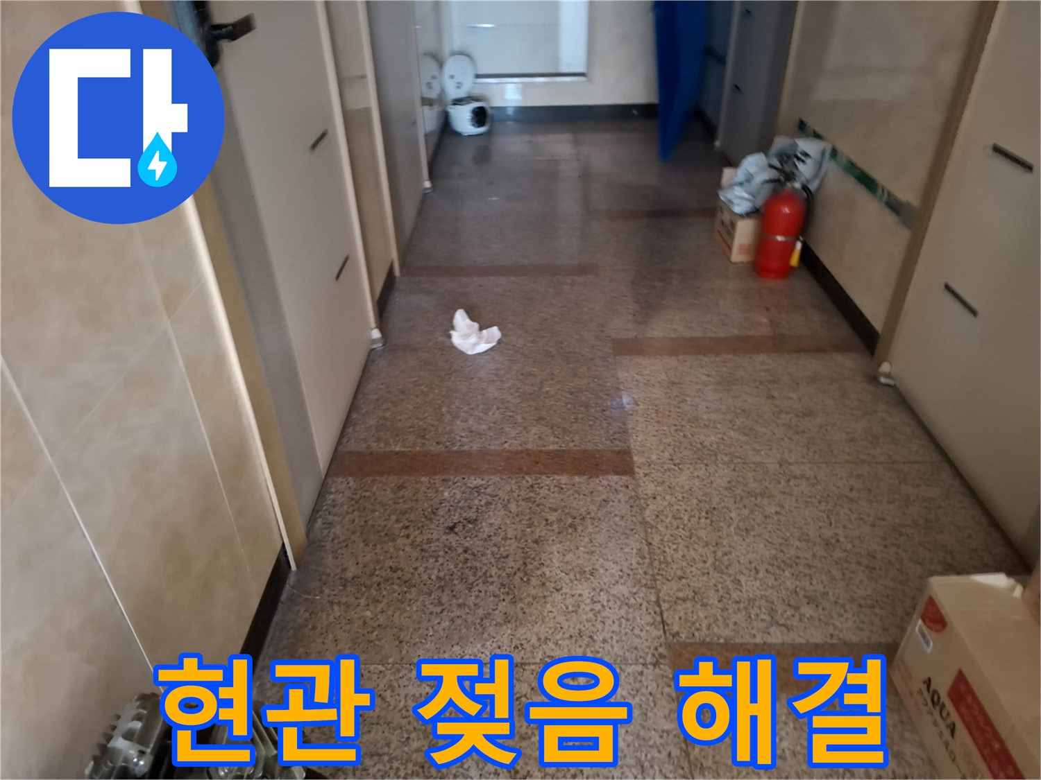 현관 젖음 해결 - 신속 정확 - 신림동 누수 전문