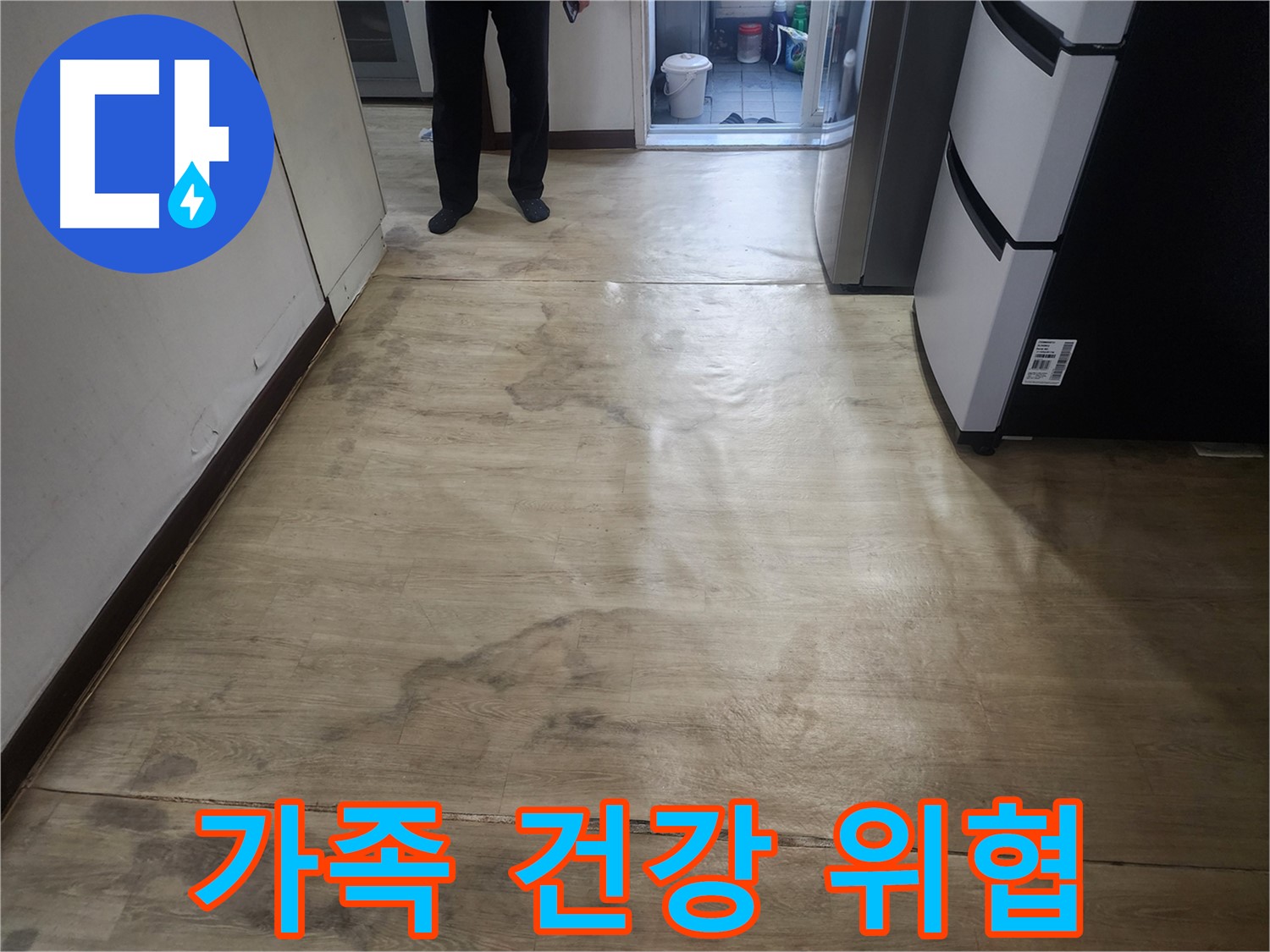 수원 아파트 누수 - 장판 밑 곰팡이, 가족 건강 위협 - 곰팡이 제거와 누수 해결 시급