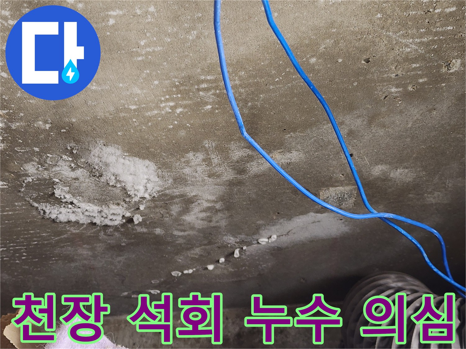 용인시 기흥구 - 천장 콘크리트 석회 - 누수 가능성 진단