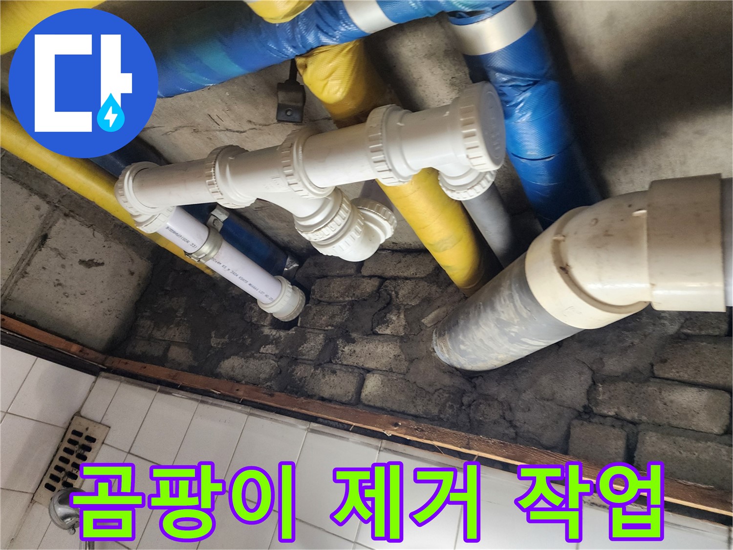 배관 주변 곰팡이 제거 - 깨끗하게 곰팡이 제거