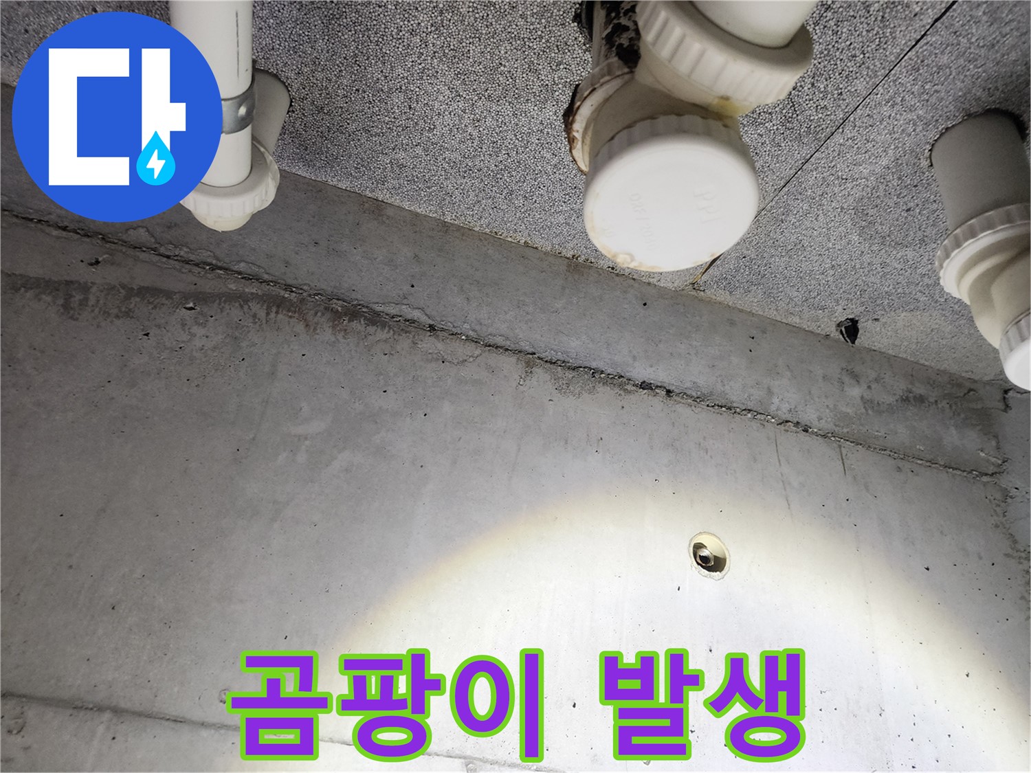 다산동 e편한세상 - 누수 주변 곰팡이 발생 - 건강에 해로울 수 있음