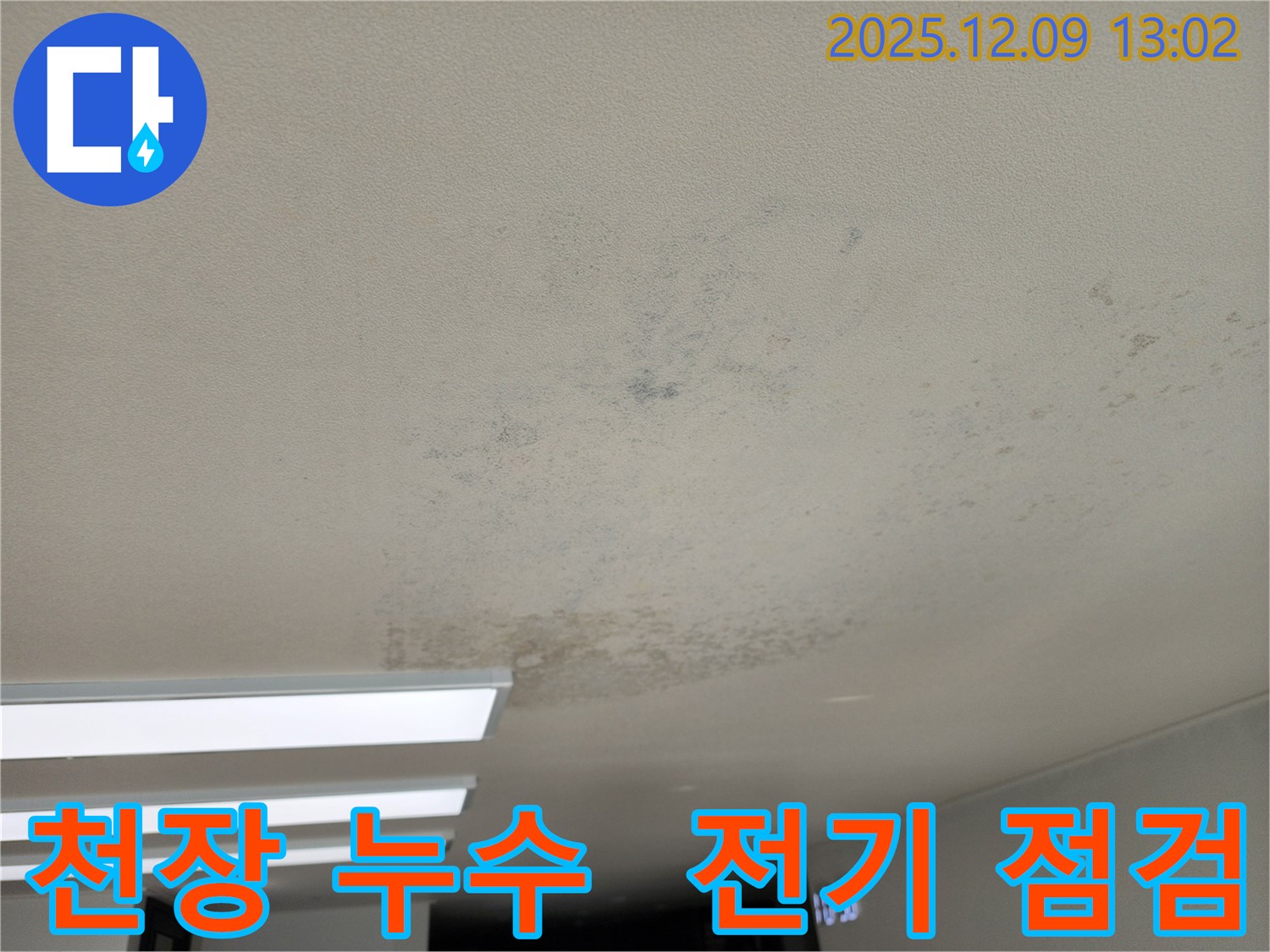 영중면 성동리 천장 누수 - 누수 해결 후 전기 안전 점검은 필수입니다.