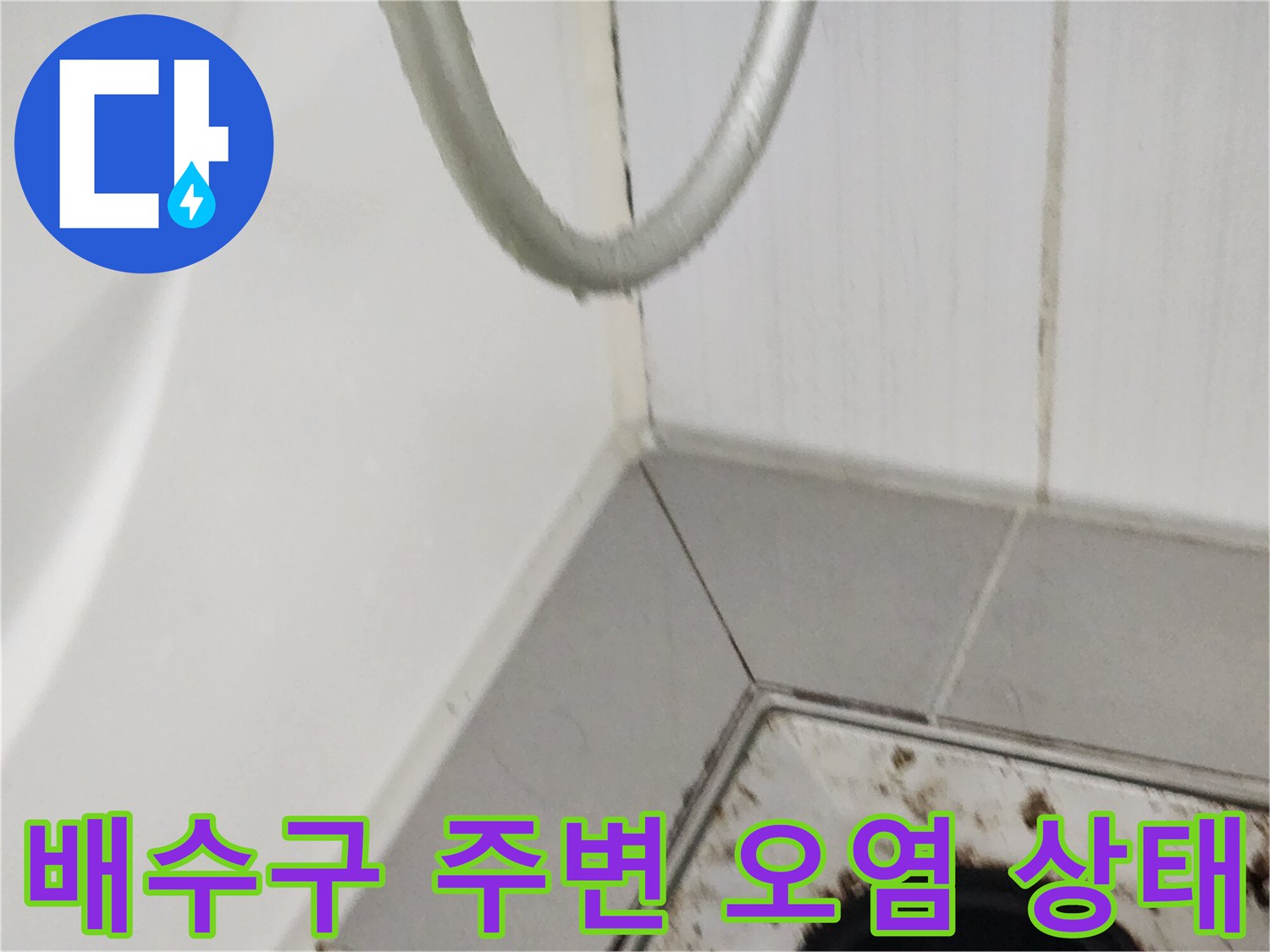 욕실-배수구-유가-주변의-오염과-타일-틈새-상태