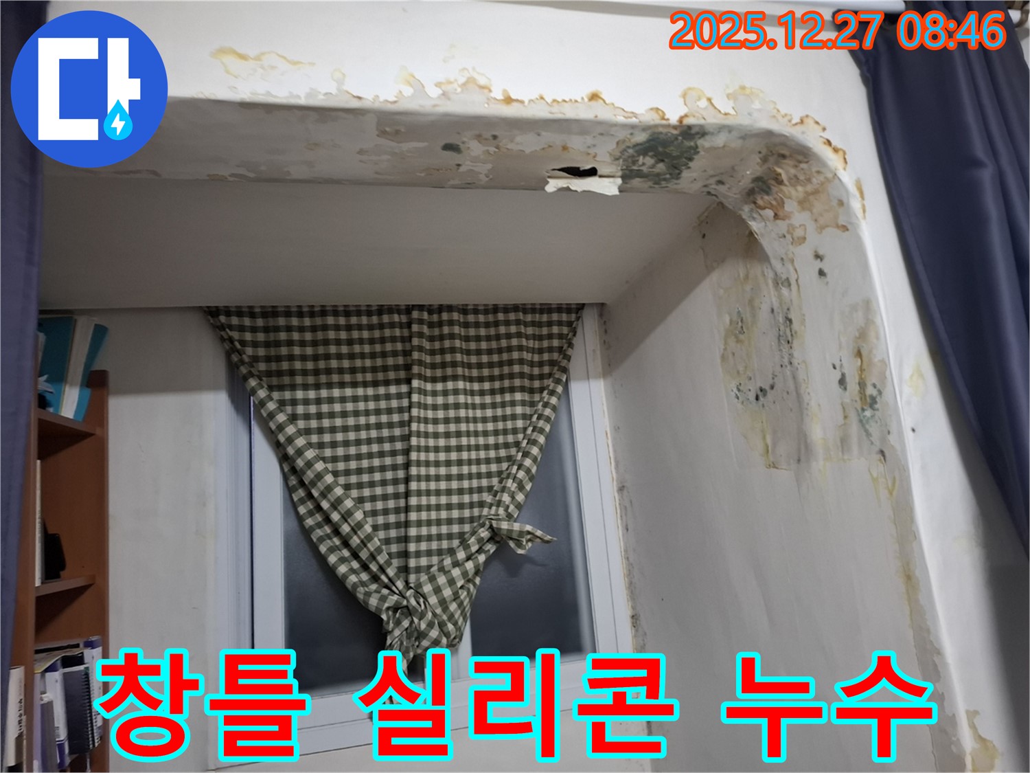 오금동 주택 - 창틀 실리콘 손상으로 인한 누수 및 곰팡이 발생