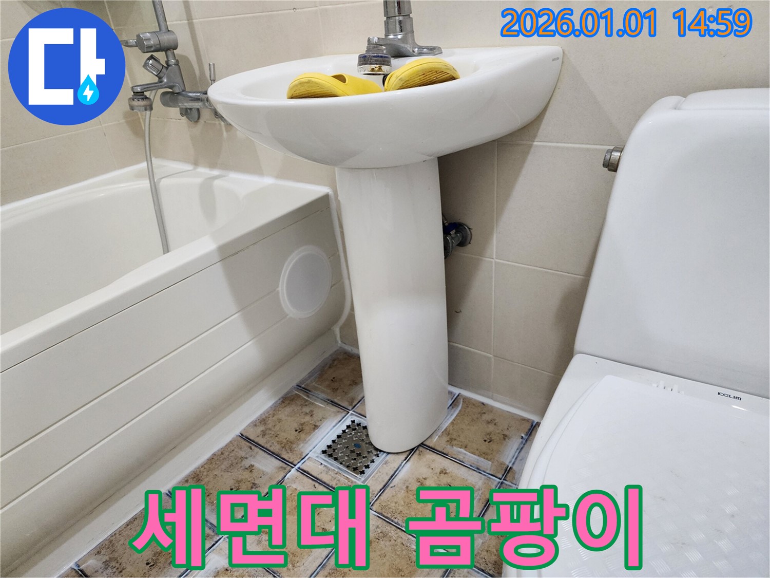 고양시 일산 백석동 세면대 배관 주변 곰팡이 - 누수 가능성을 의심하고 점검해야 합니다.