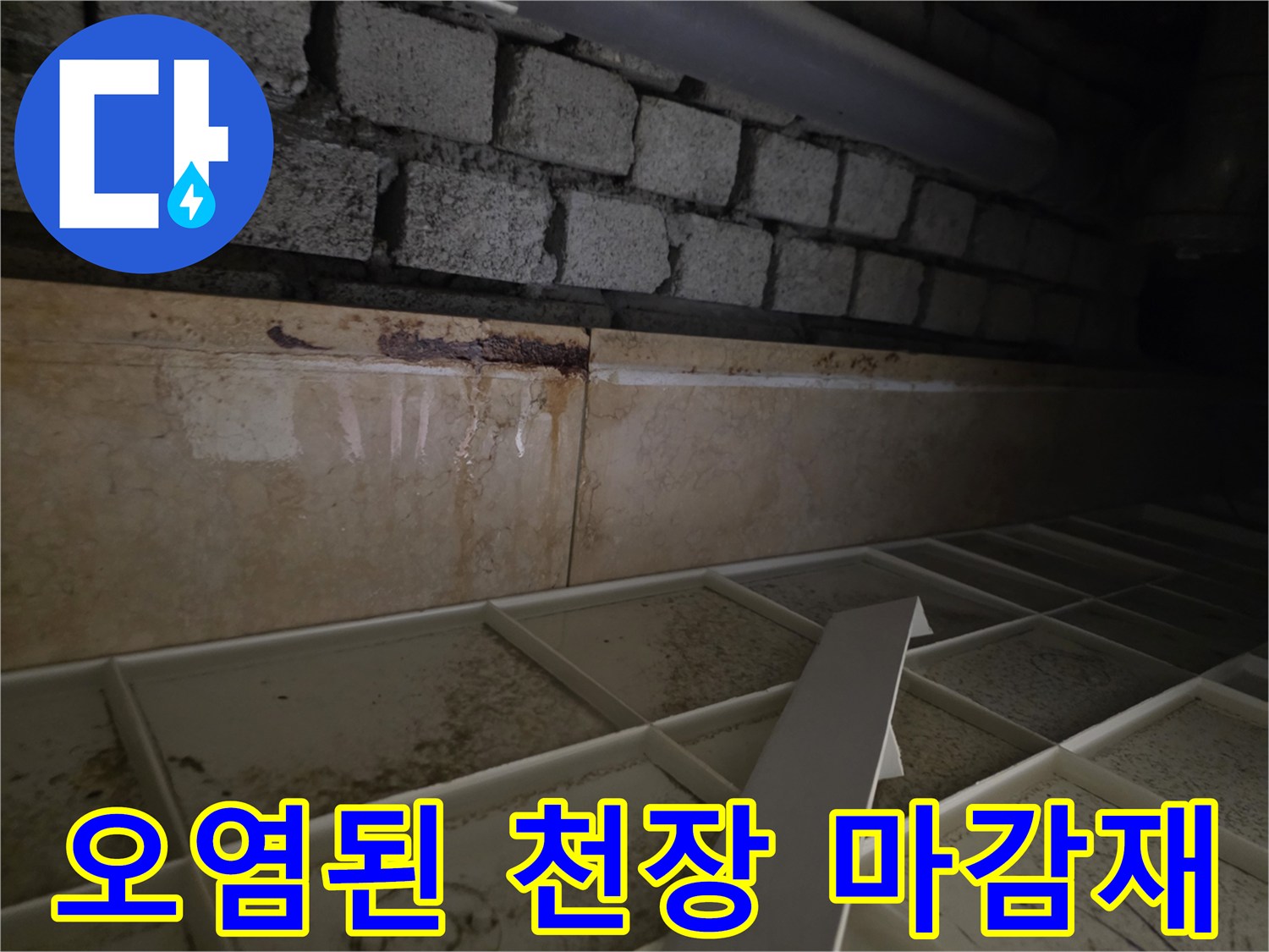 천장-마감재-및-배관-주변-습기-상태
