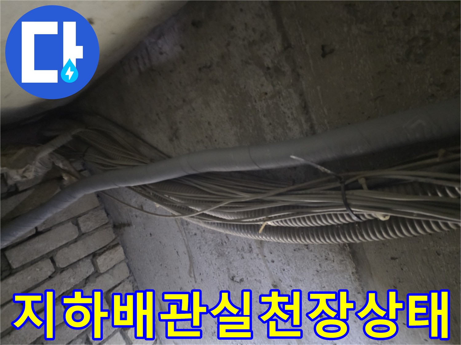 강동구-지하-배관실-천장의-복잡한-배관-및-벽면-상태
