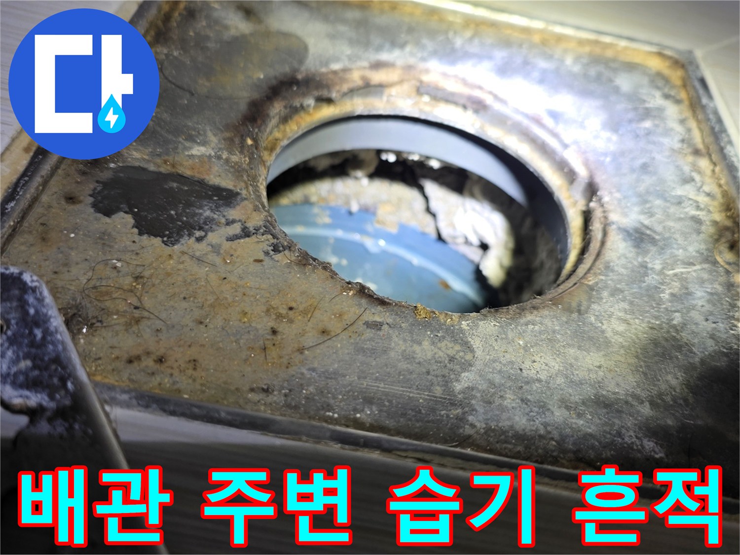 화장실-천장-내부-배관-주변-누수-오염-상태