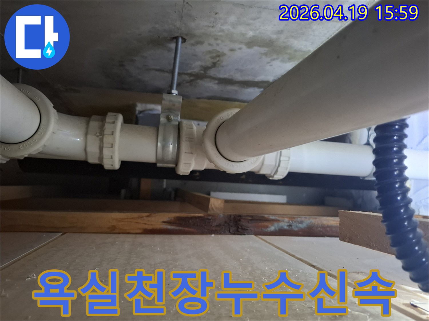 오산시-양산동-욕실-천장-누수-배관-문제-신속-처리-현장