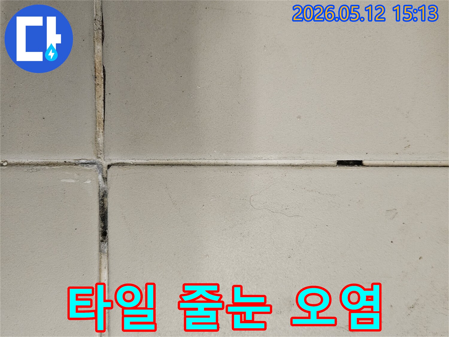 지속적인-습기로-인해-타일-줄눈에-발생한-곰팡이-현상을-촬영한-이미지입니다