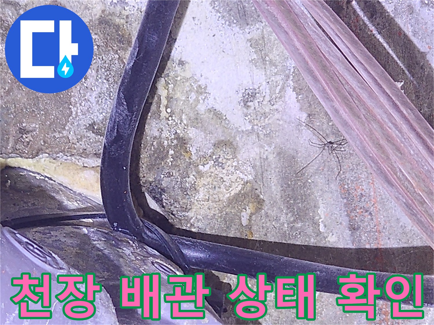 대전 서구 괴정동-천장 내부 배관과 전선이 지나가는 모습