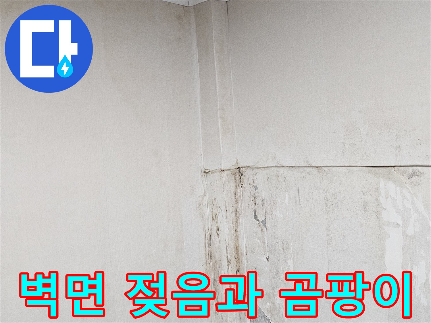 상가 벽체-습기로 인한 마감재 변색 및 오염