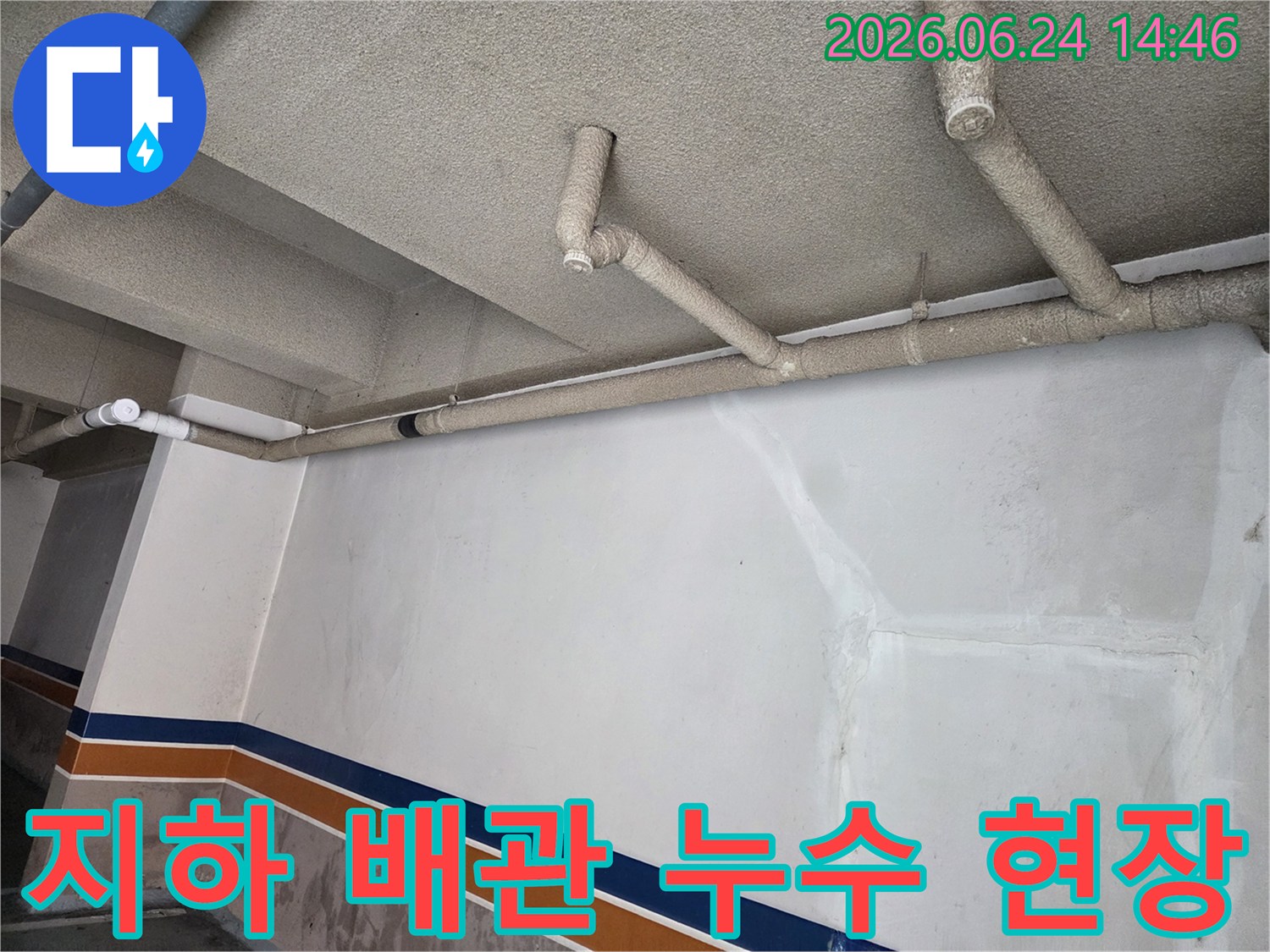 성북구-동선동-지하-배관-누수-발견-벽면-젖음-상태