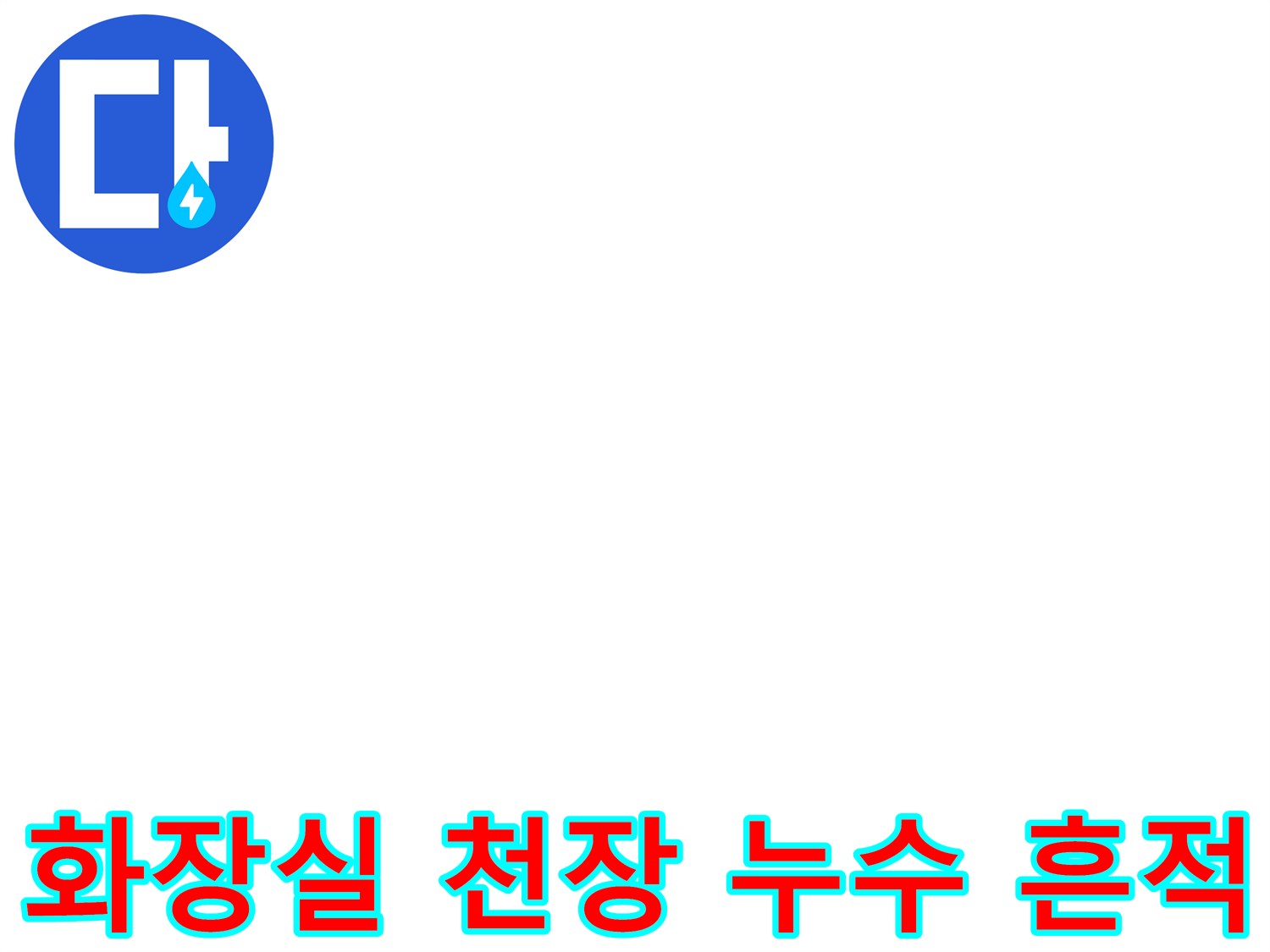 화장실-천장-부근에-발생한-물샘-흔적과-오염-상태