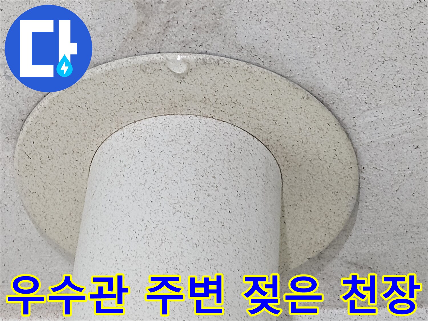 의정부 현장 점검-우수관 주변 배관 젖음 상태