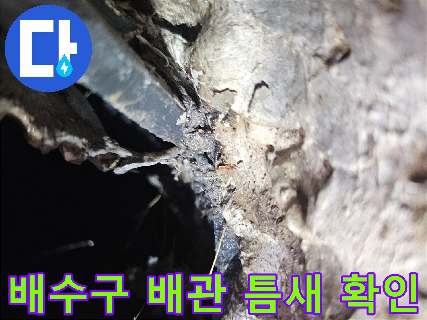 세탁실-배수구-배관-연결부-틈새-누수-상태-점검