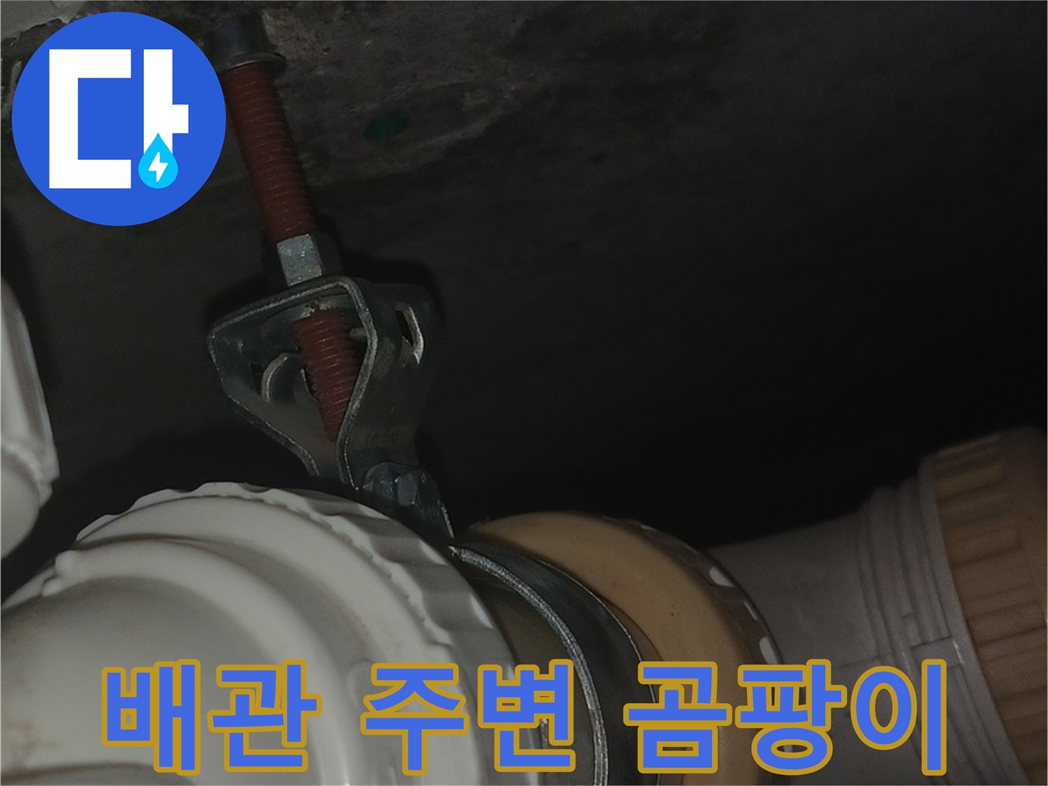 화장실-천장-배관-주변의-심한-곰팡이와-오염상태
