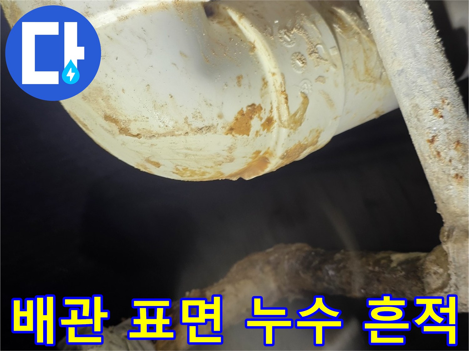 분당 현장-오염된 배관 연결부의 정밀 점검