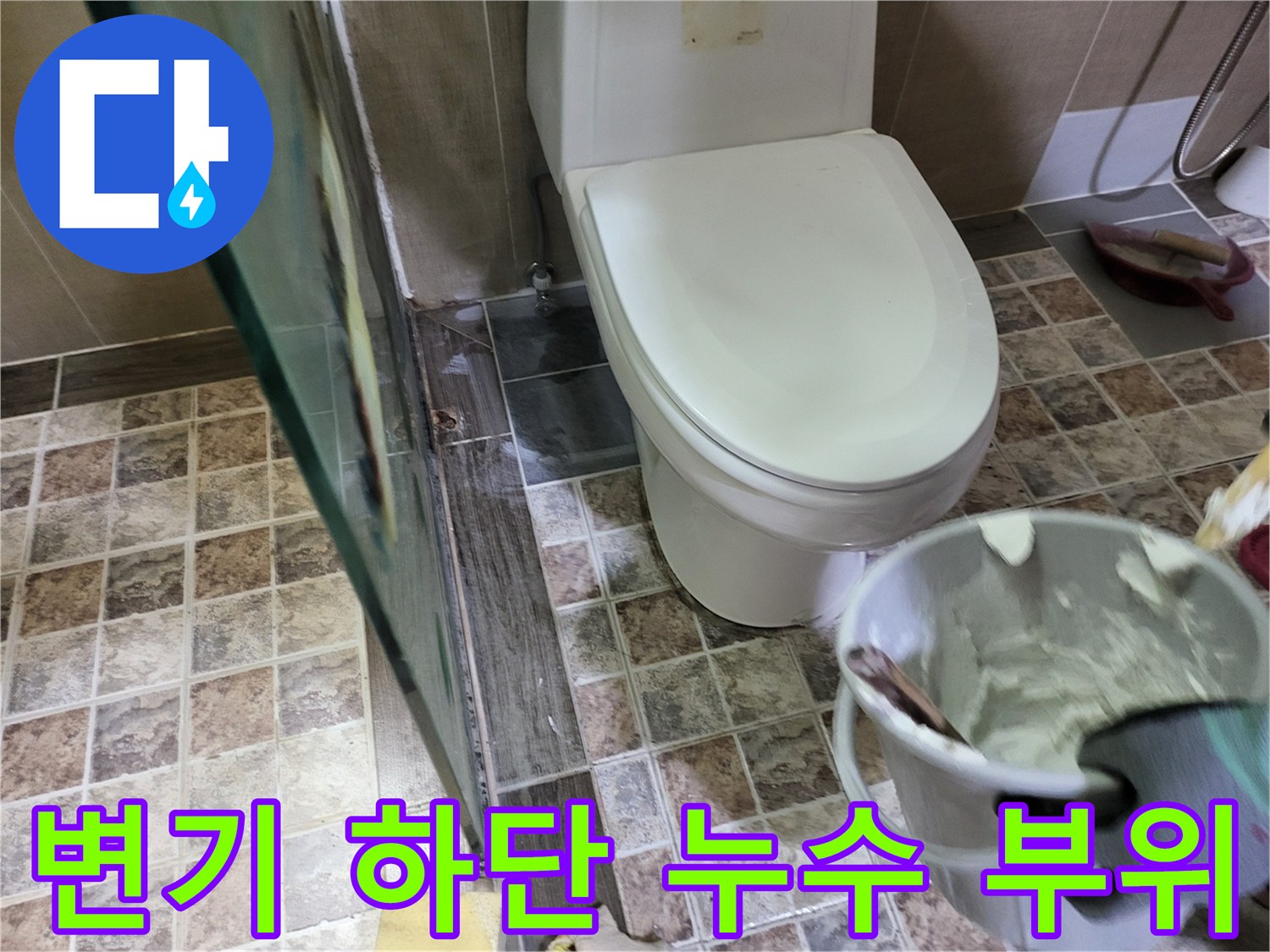 보령 화장실 변기 주변 타일 틈새 누수 현상