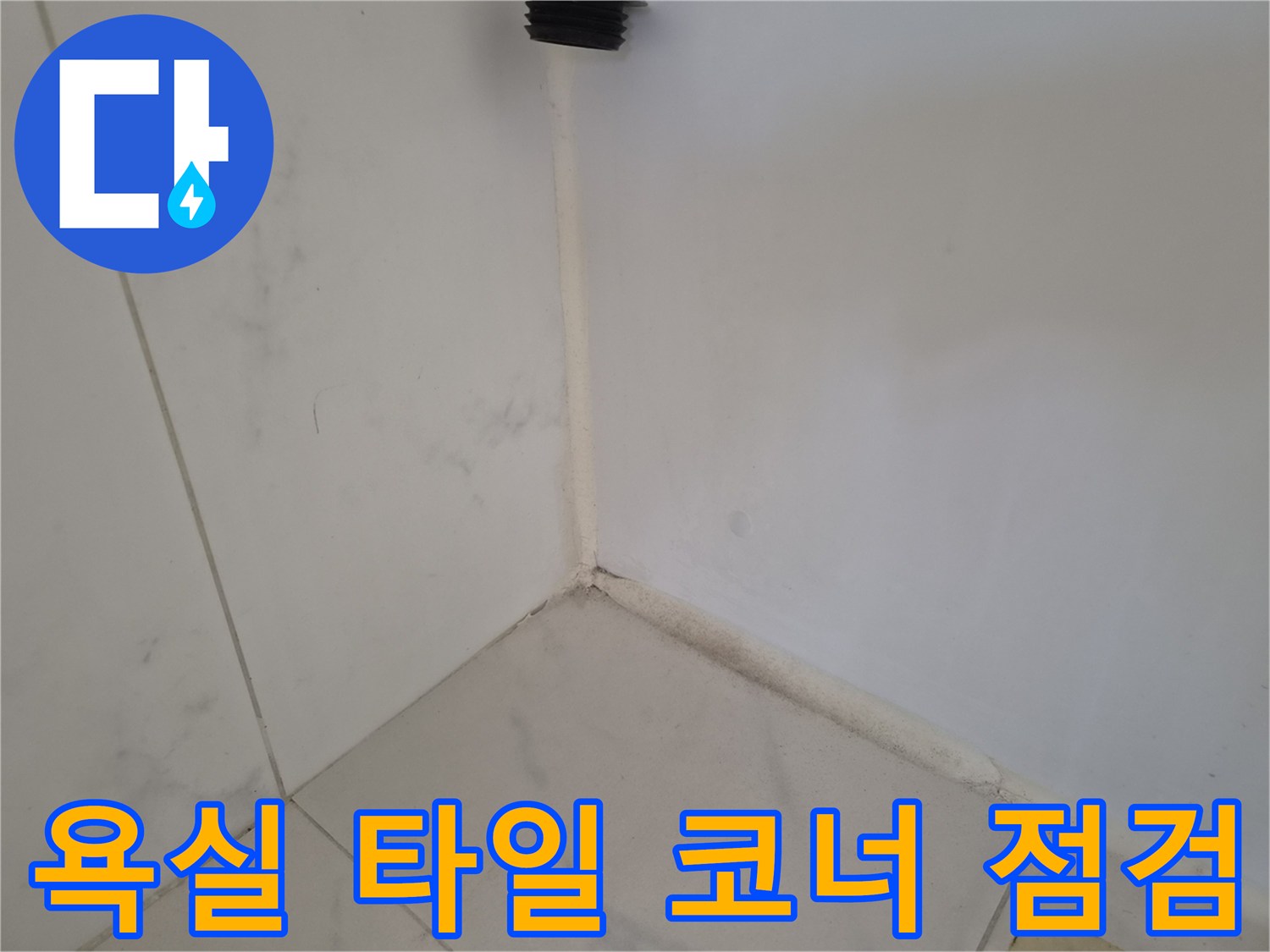천안 두정동 욕실-타일 접합부 및 배관 연결 부위 육안 점검 사진