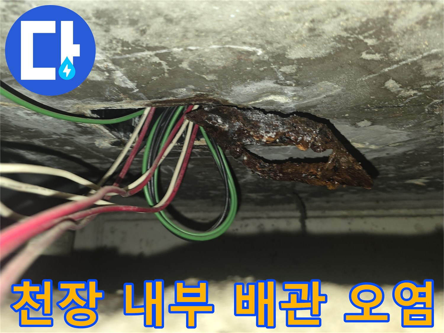 양주 고암동 현장-부식된 금속 부품과 전선 배열