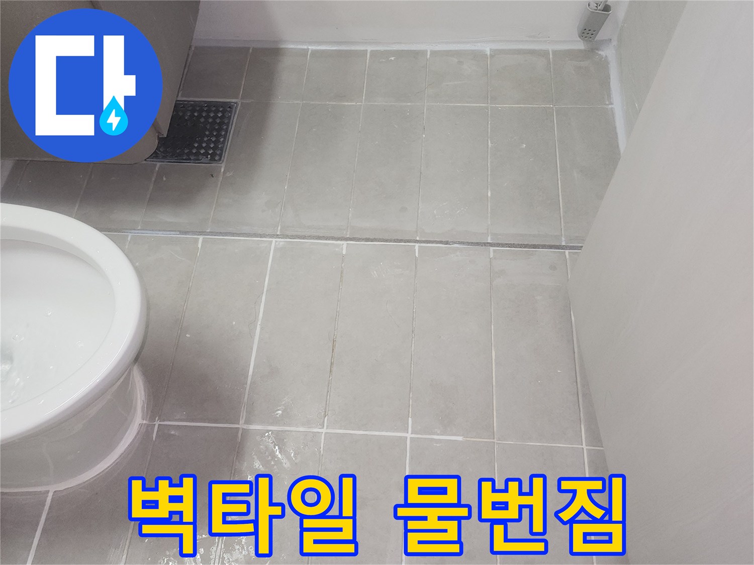 녹번동 현장-욕실 타일 사이의 수분 침투 증상